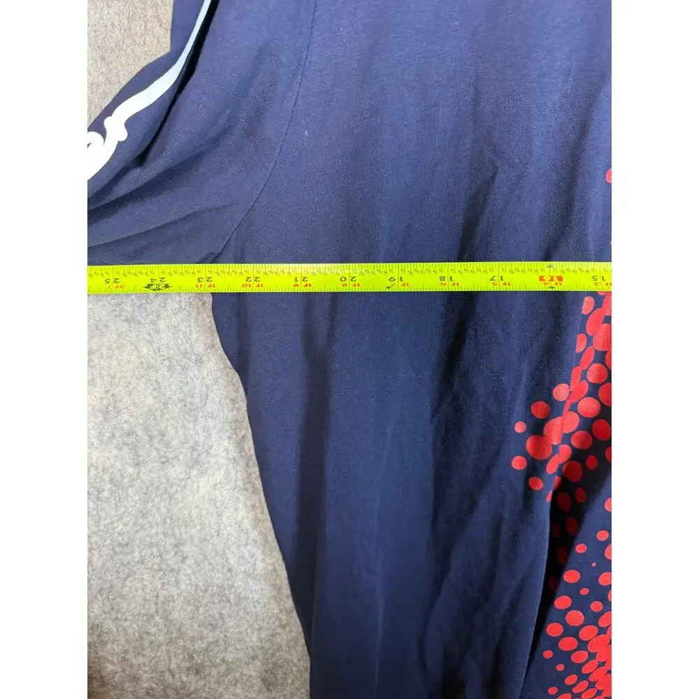Polo Ralph Lauren Mens Big Pony Pixelated Graphic Blue Red XL Lightweight Hoodie